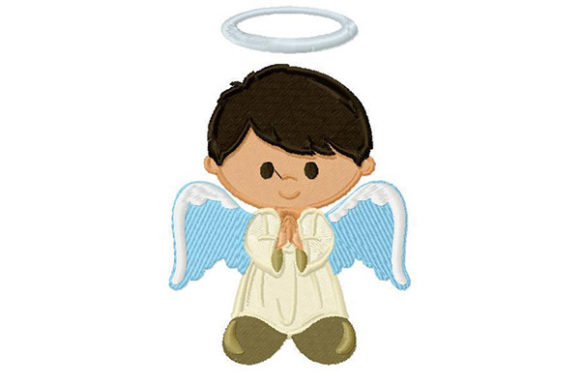 Baby Boy Angel Praying: A Sweet Etsy Embroidery Find