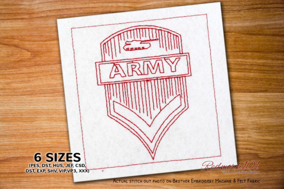 Military Tank Insignias Redwork: A Designer's Field Test